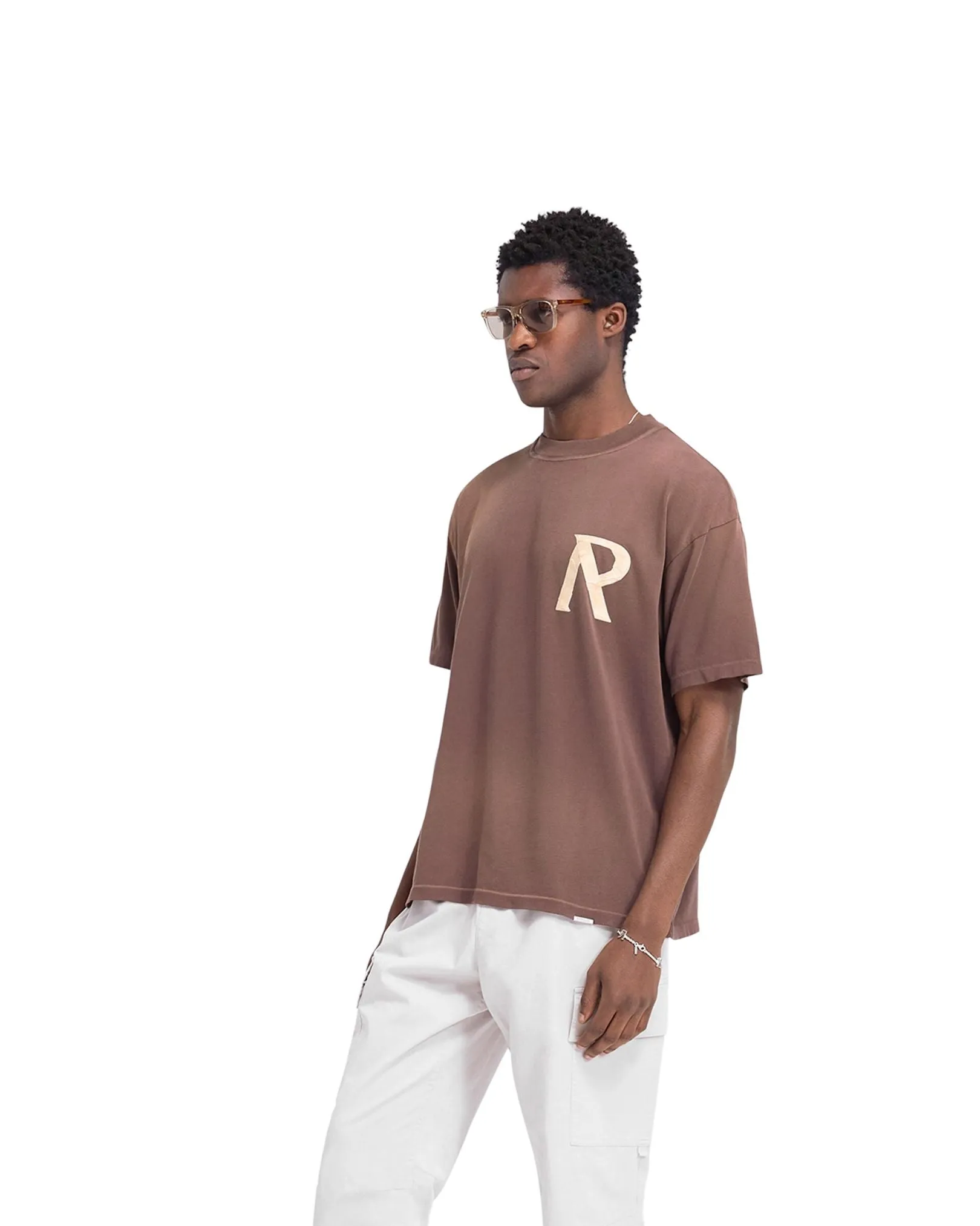 Masking Tape Initial T-shirt - Cedar