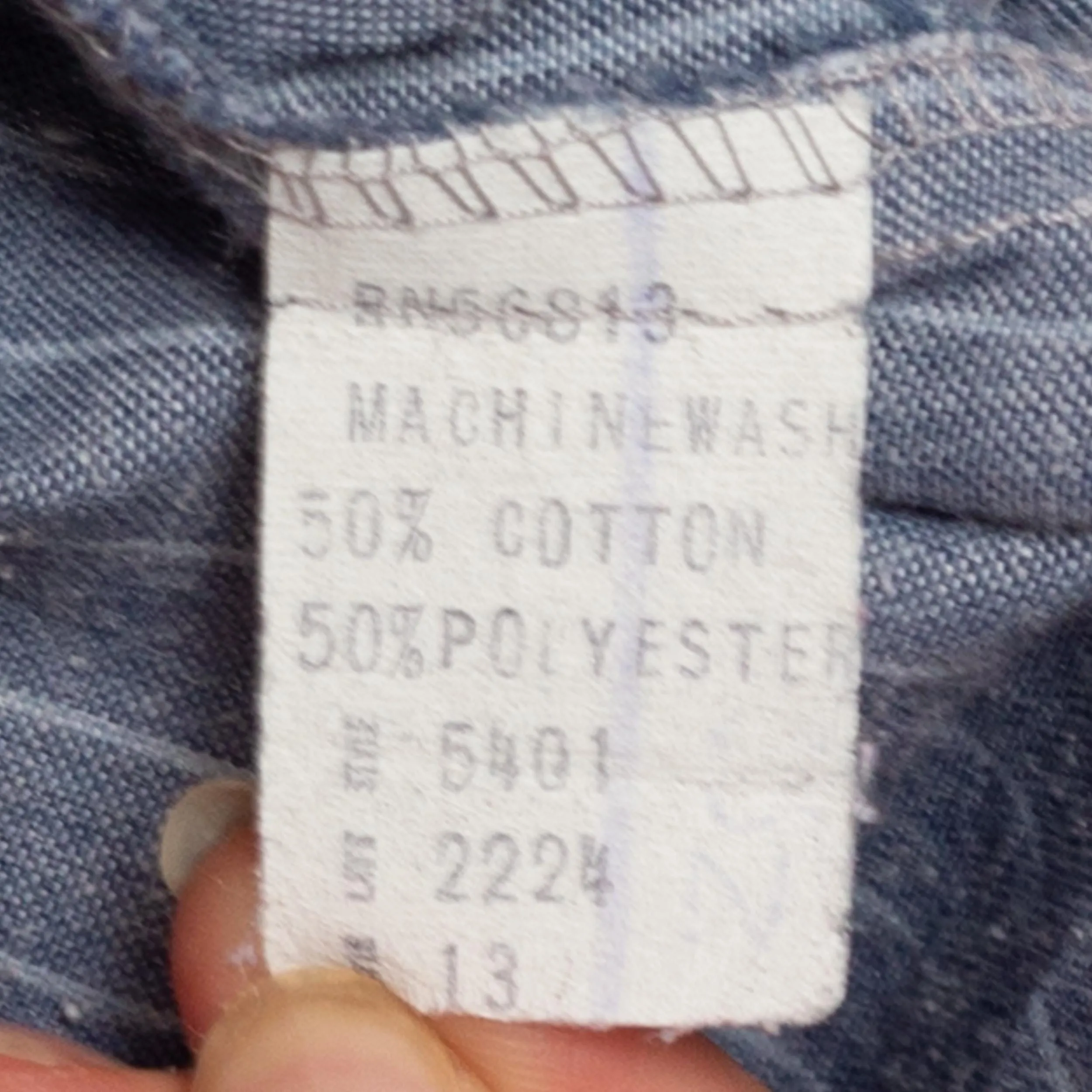 Medium 70s Slate Blue Pinstriped Pants 29"