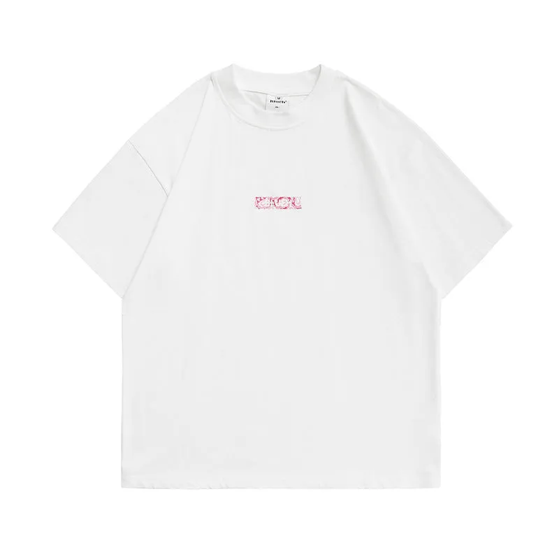 Men's T-Shirt Summer Men's Letter Printed T-shirt Casual