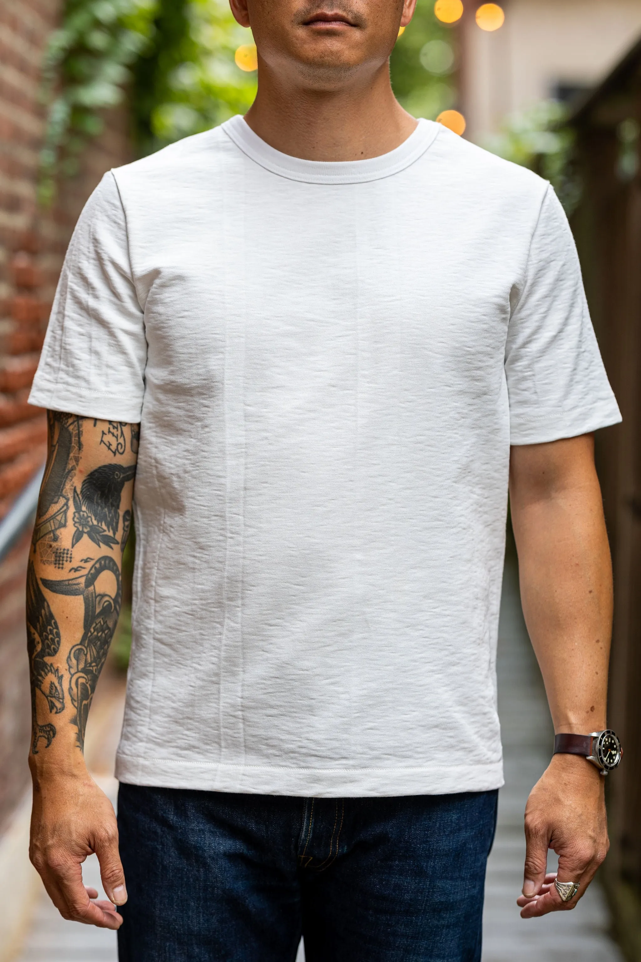 Merz b. Schwanen 2S14 Men's Crew Neck T-Shirt - White