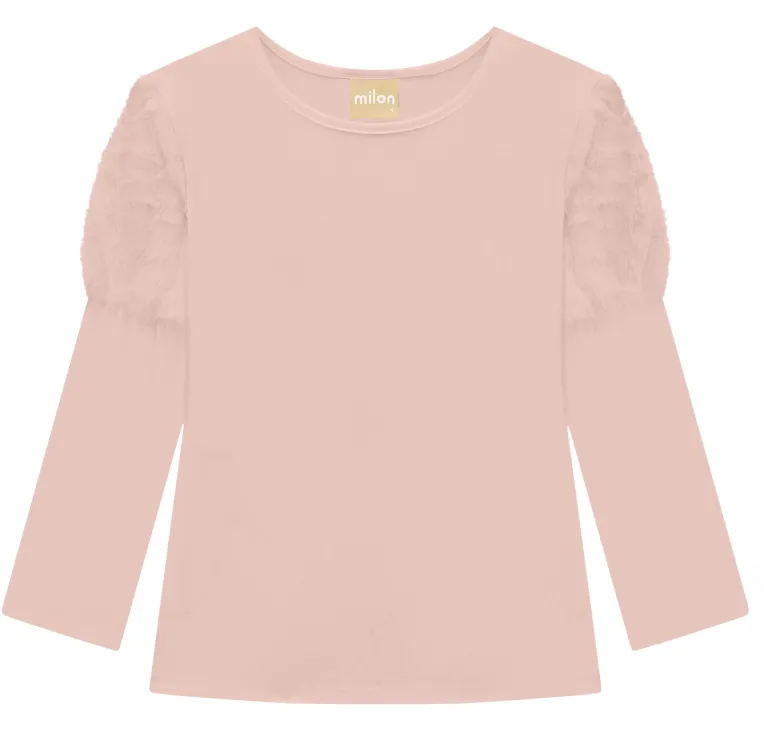 Milon - Pink Furry Tee Top