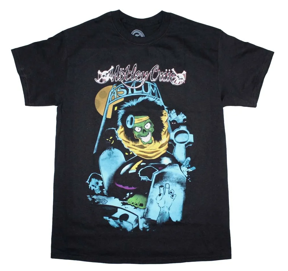 Motley Crue Graveyard Vintage Inspired Mens T Shirt Black