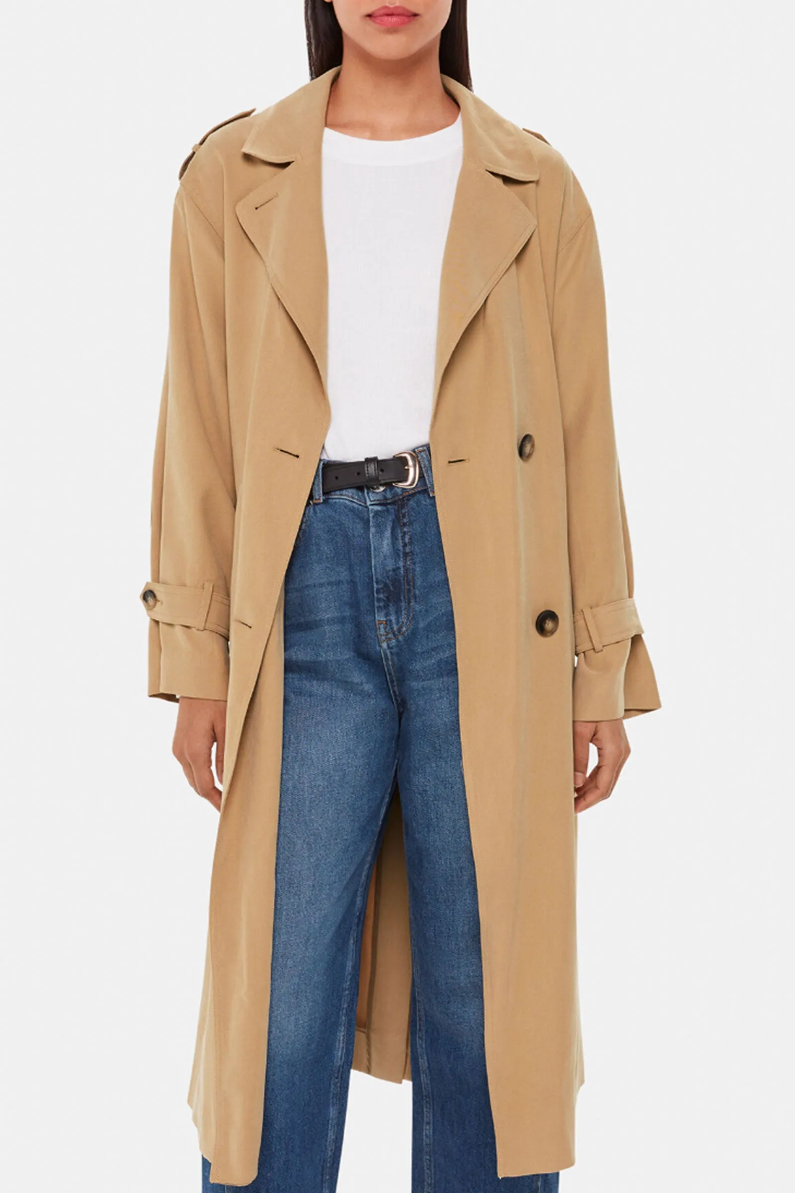 Neutral Riley Trench Coat