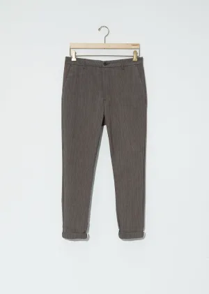 News Edit Trouser — Khaki Brown Stripe