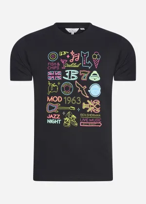 Night at brighton beach tee - black