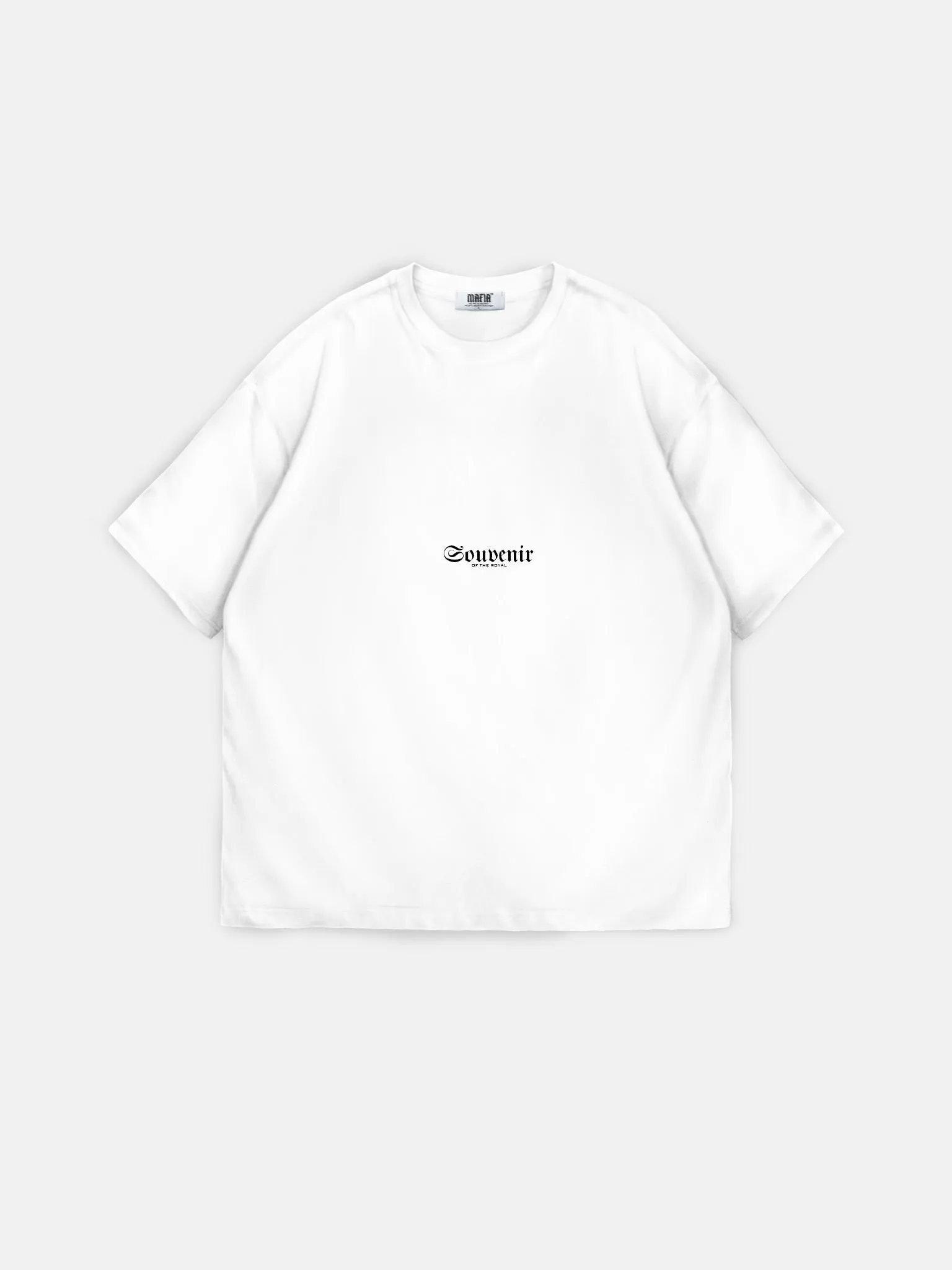 Oversize Souvenir T-shirt - White and Blue