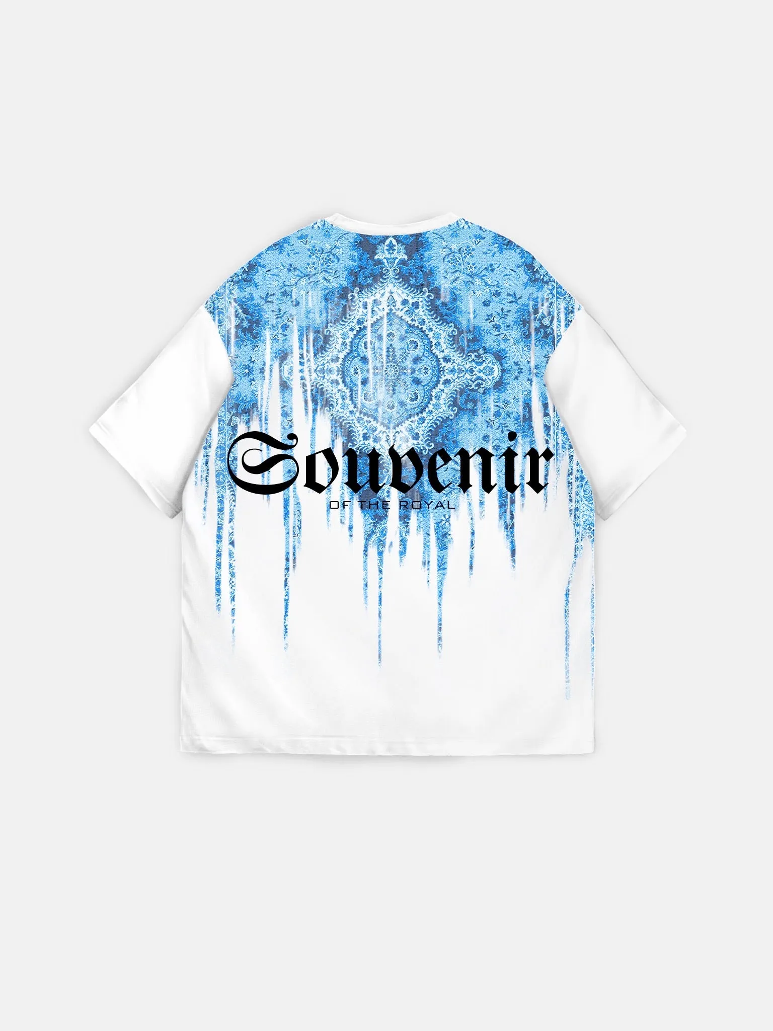 Oversize Souvenir T-shirt - White and Blue