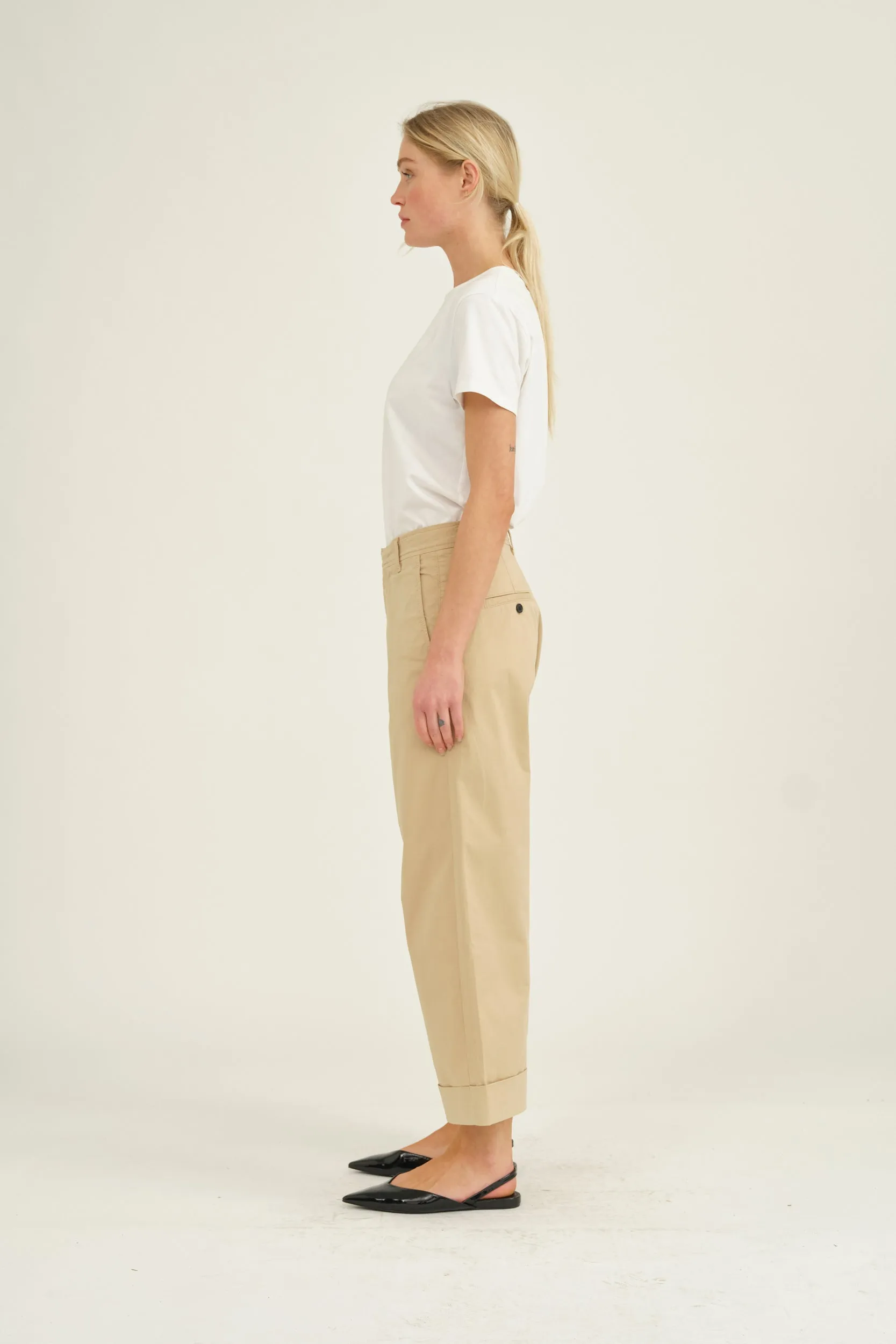 PD-Birkin Weekend Cropped Pant - Khaki