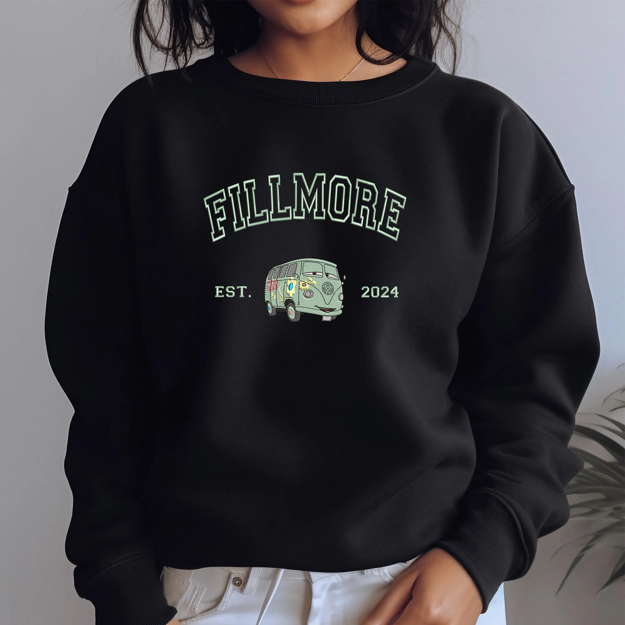 Personalized Disney Cars Fillmore Embroidered Adult Sweatshirt