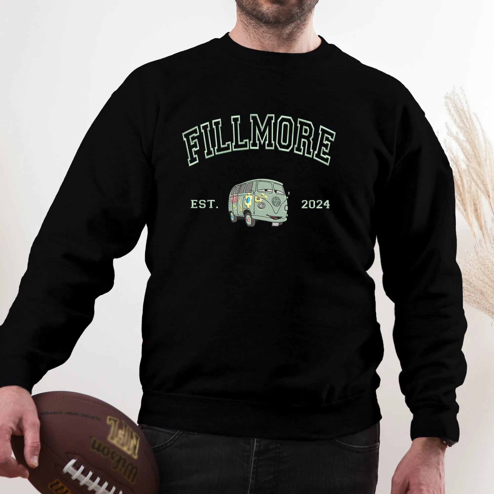 Personalized Disney Cars Fillmore Embroidered Adult Sweatshirt