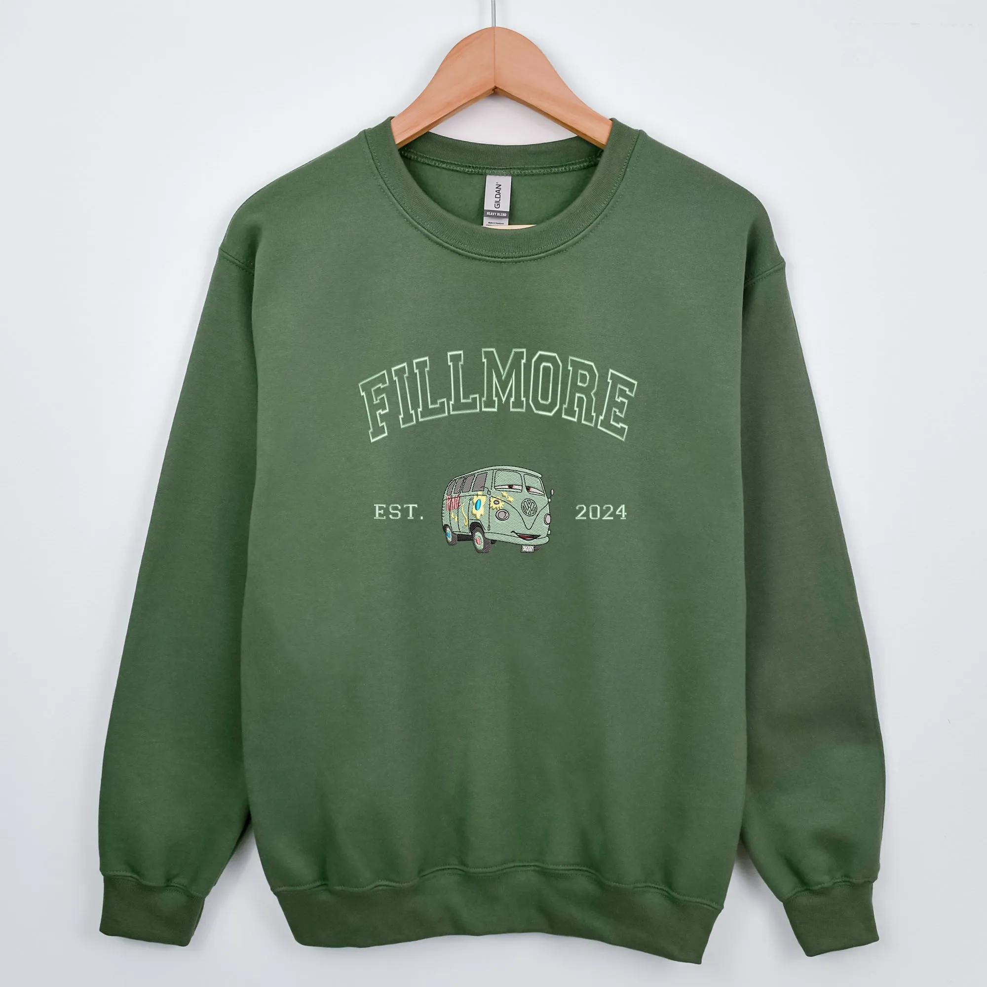 Personalized Disney Cars Fillmore Embroidered Adult Sweatshirt