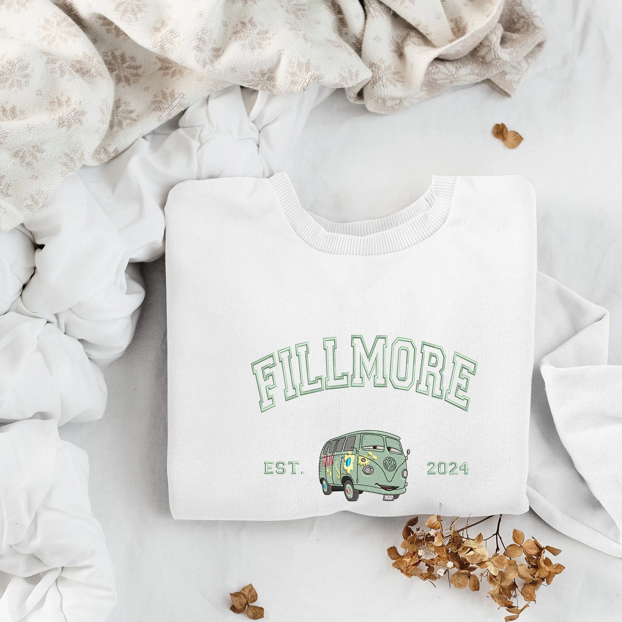 Personalized Disney Cars Fillmore Embroidered Adult Sweatshirt