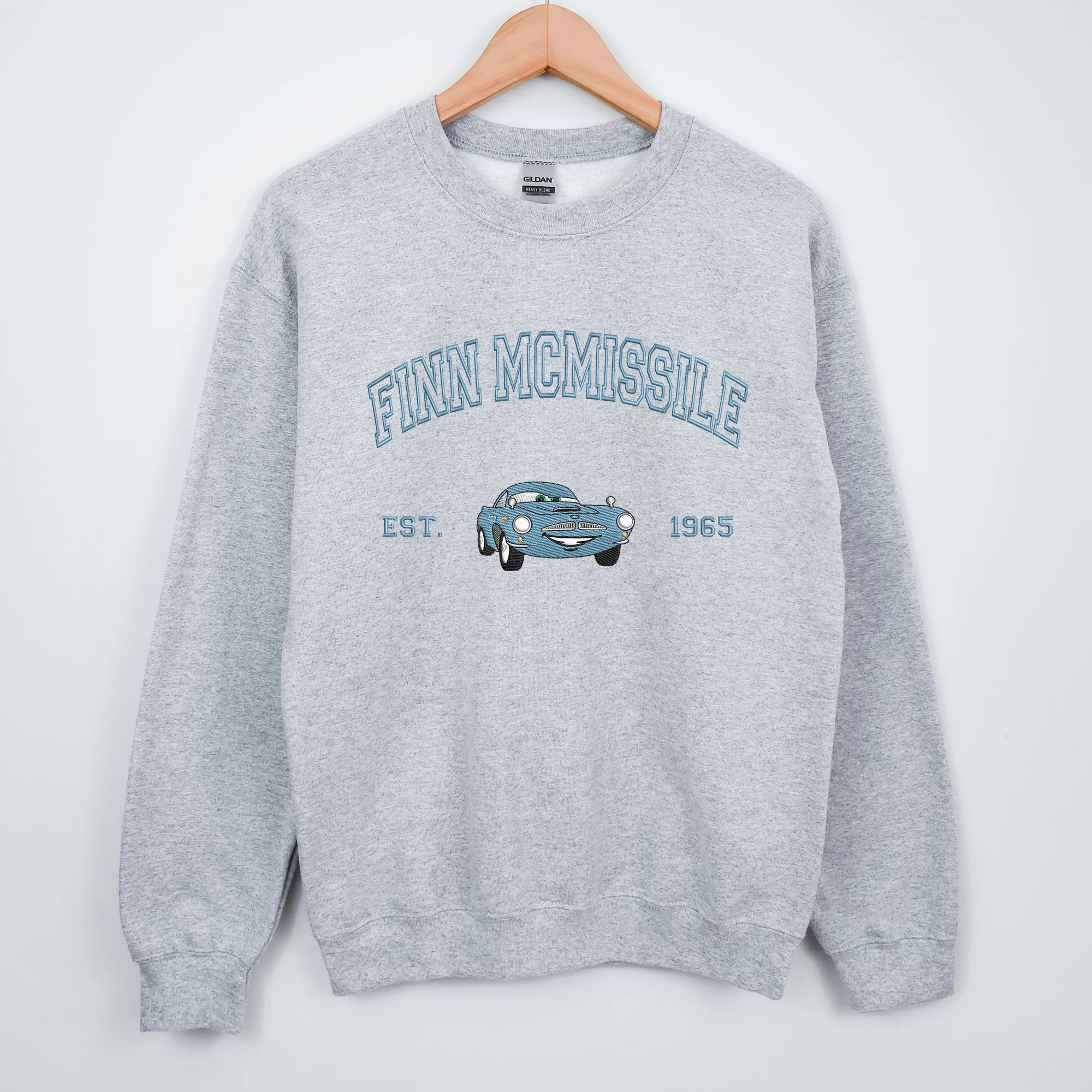 Personalized Disney Cars Finn Mcmissile Embroidered Adult Sweatshirt
