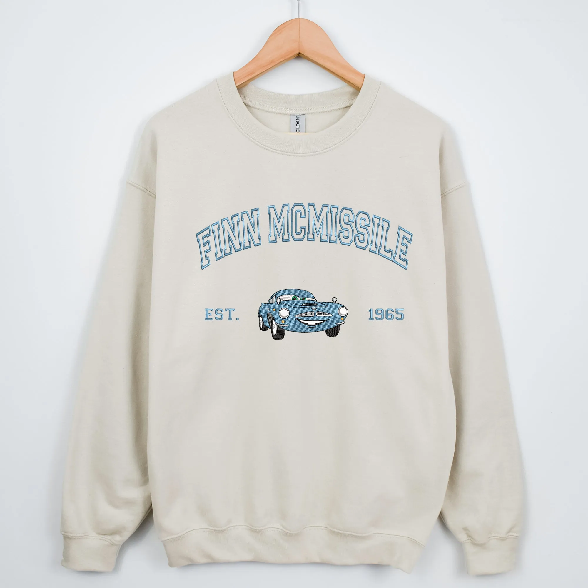 Personalized Disney Cars Finn Mcmissile Embroidered Adult Sweatshirt