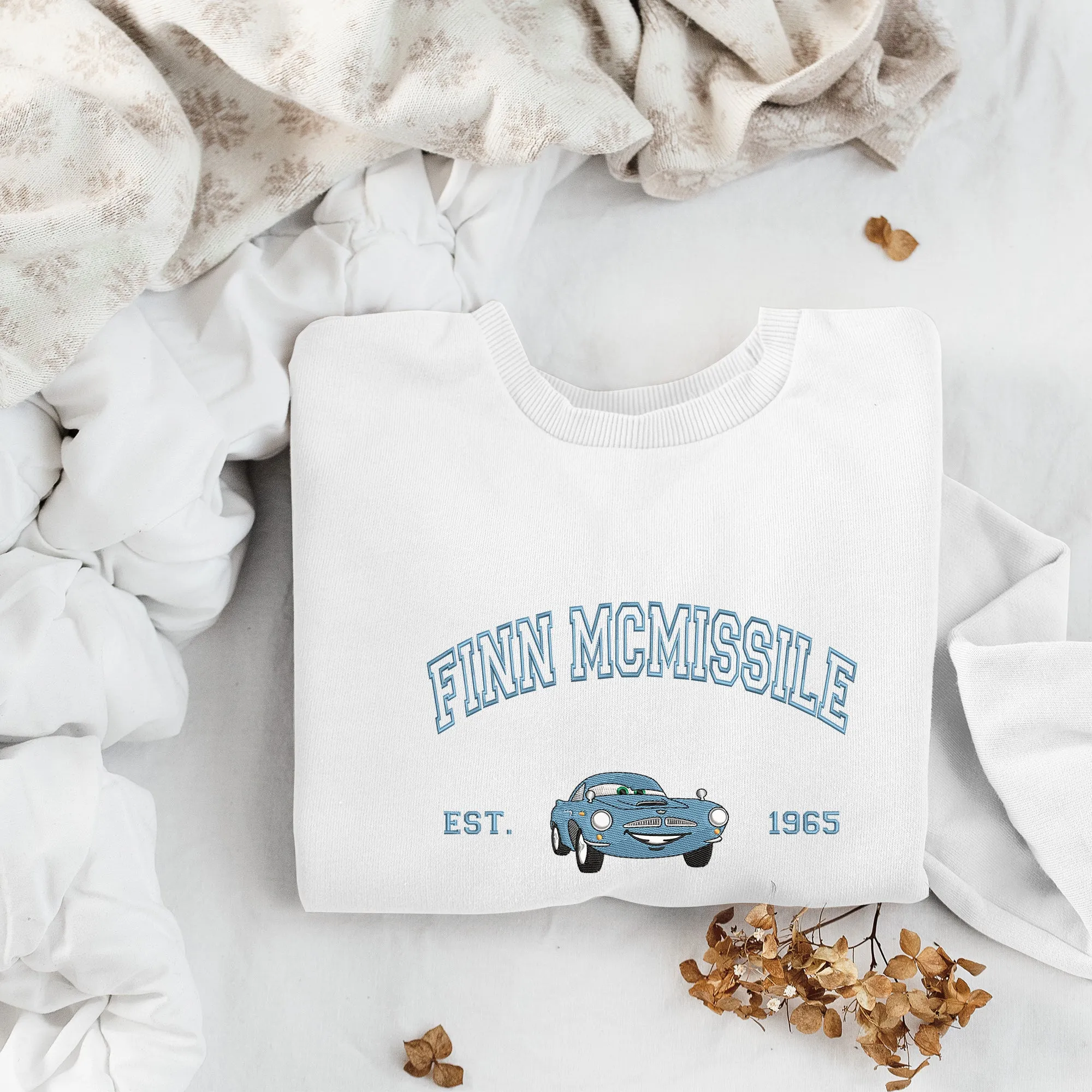 Personalized Disney Cars Finn Mcmissile Embroidered Adult Sweatshirt