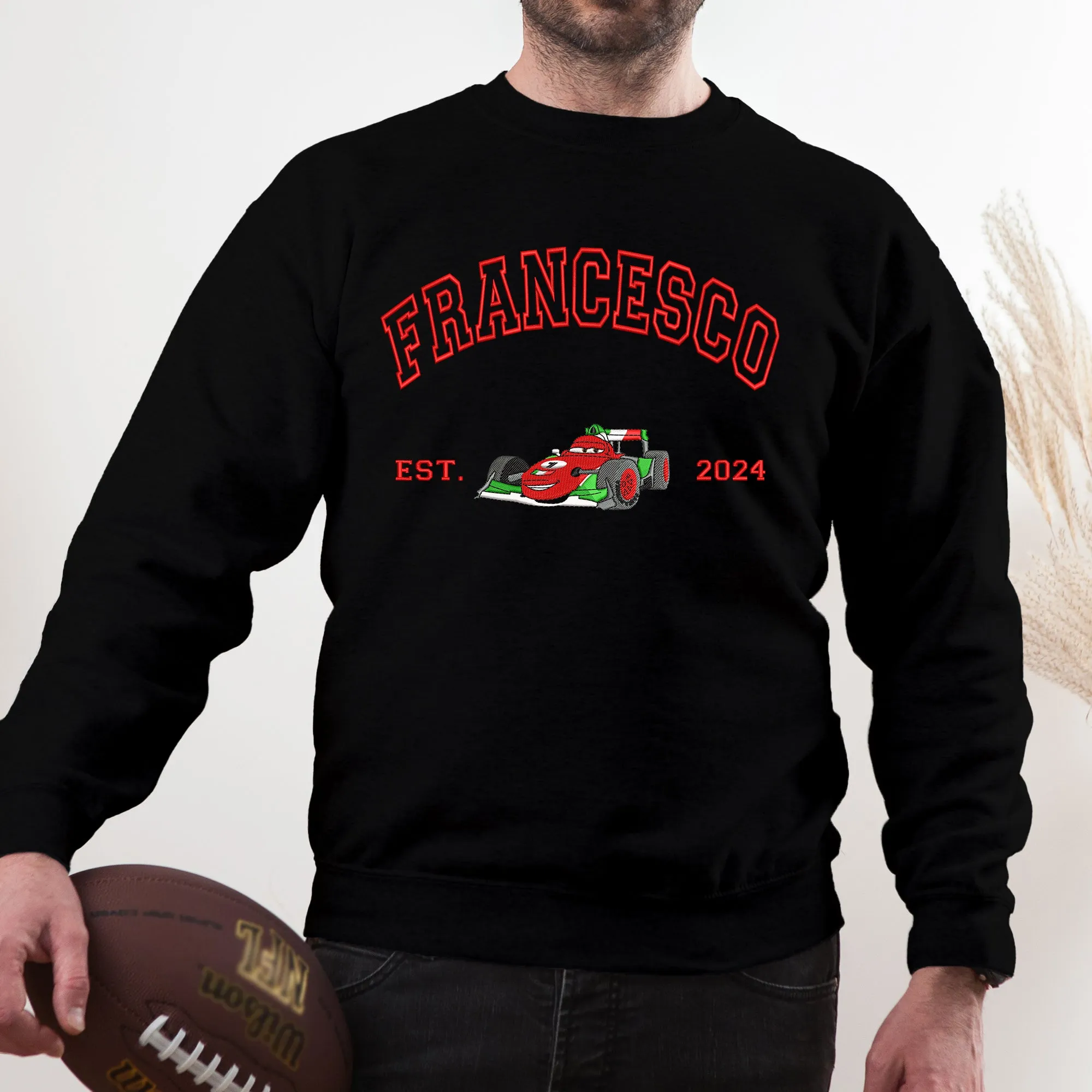 Personalized Disney Cars Francesco Embroidered Adult Sweatshirt
