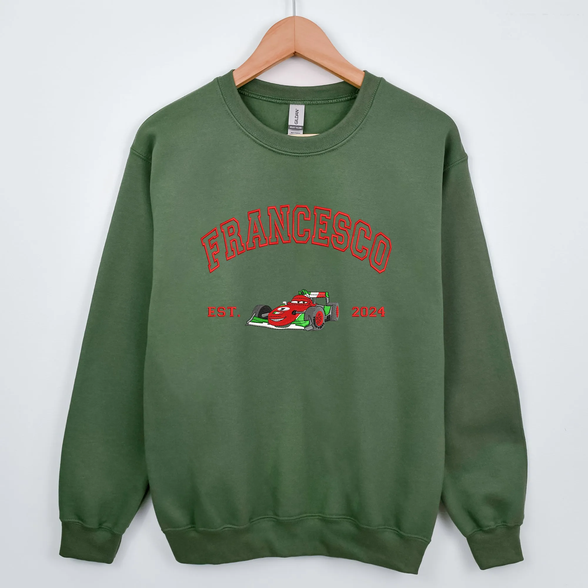 Personalized Disney Cars Francesco Embroidered Adult Sweatshirt