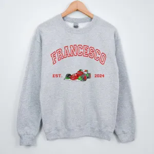 Personalized Disney Cars Francesco Embroidered Adult Sweatshirt