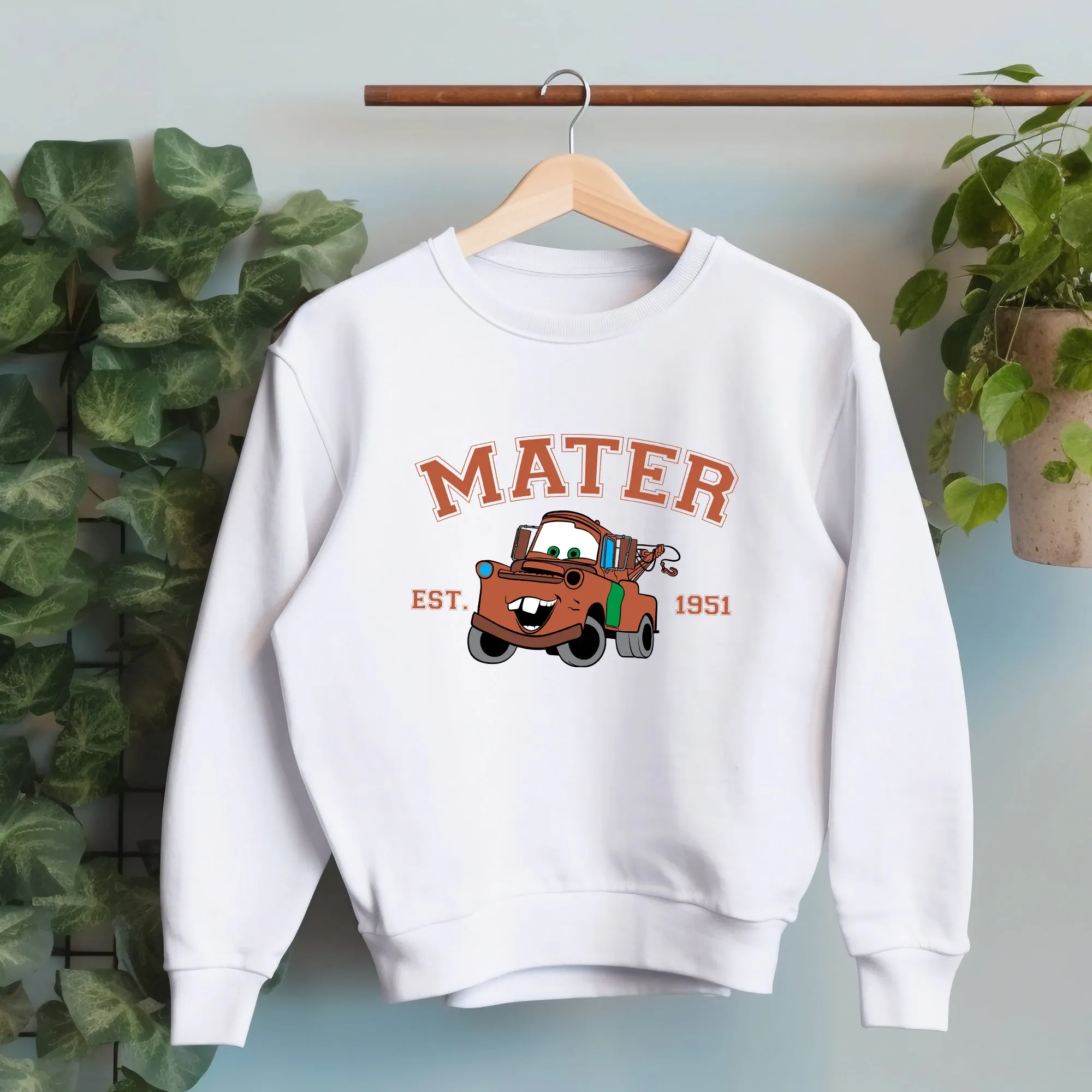 Personalized Disney Cars Mater Adult Sweatshirt