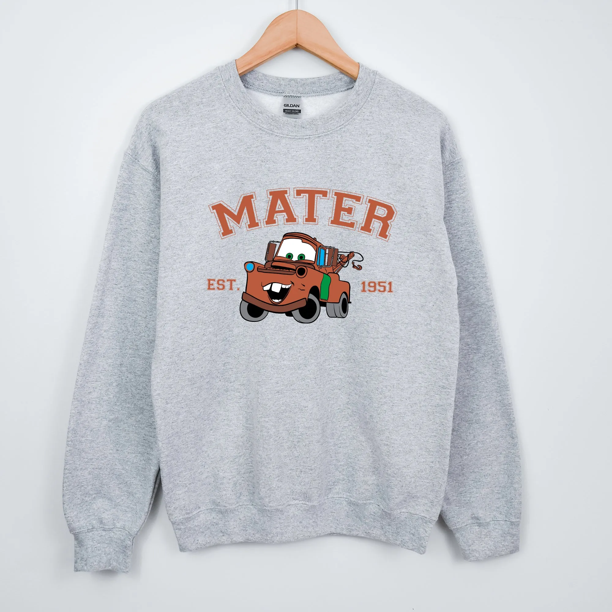 Personalized Disney Cars Mater Adult Sweatshirt