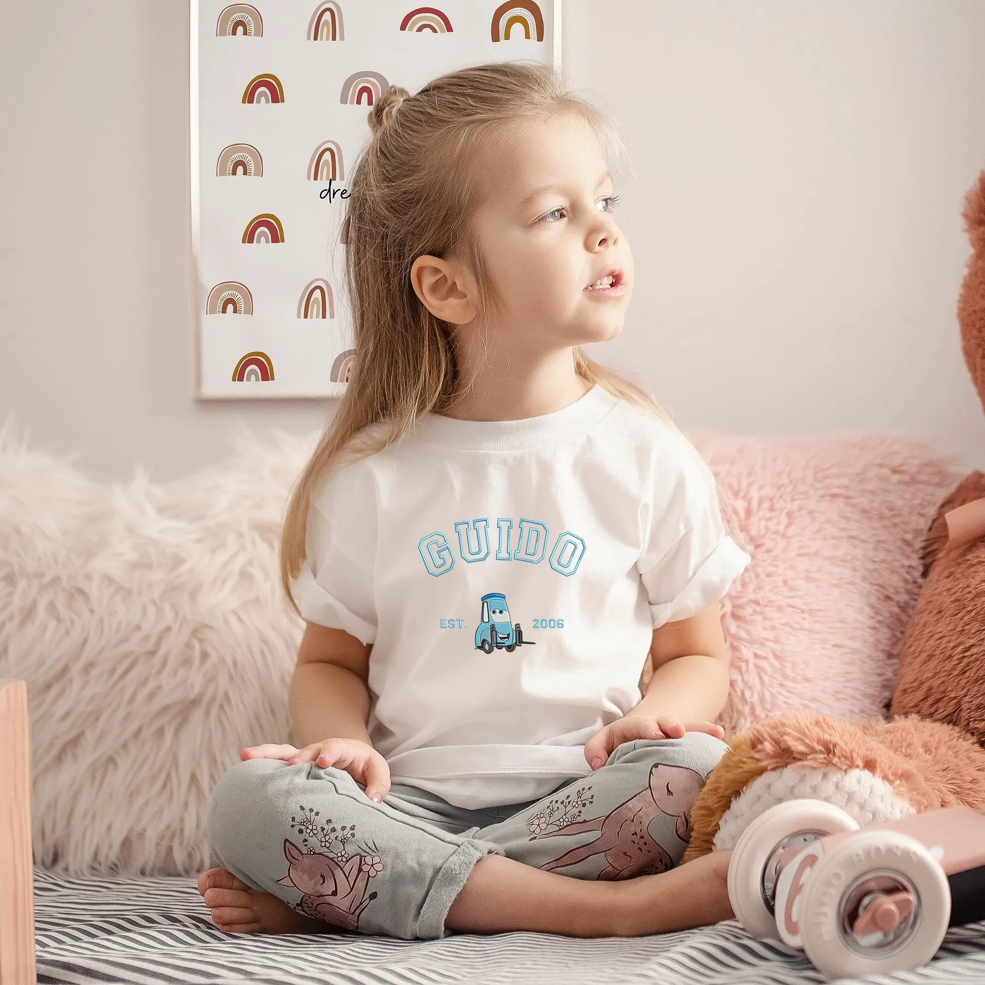 Personalized Disney Guido Embroidered  Toddler T-shirt