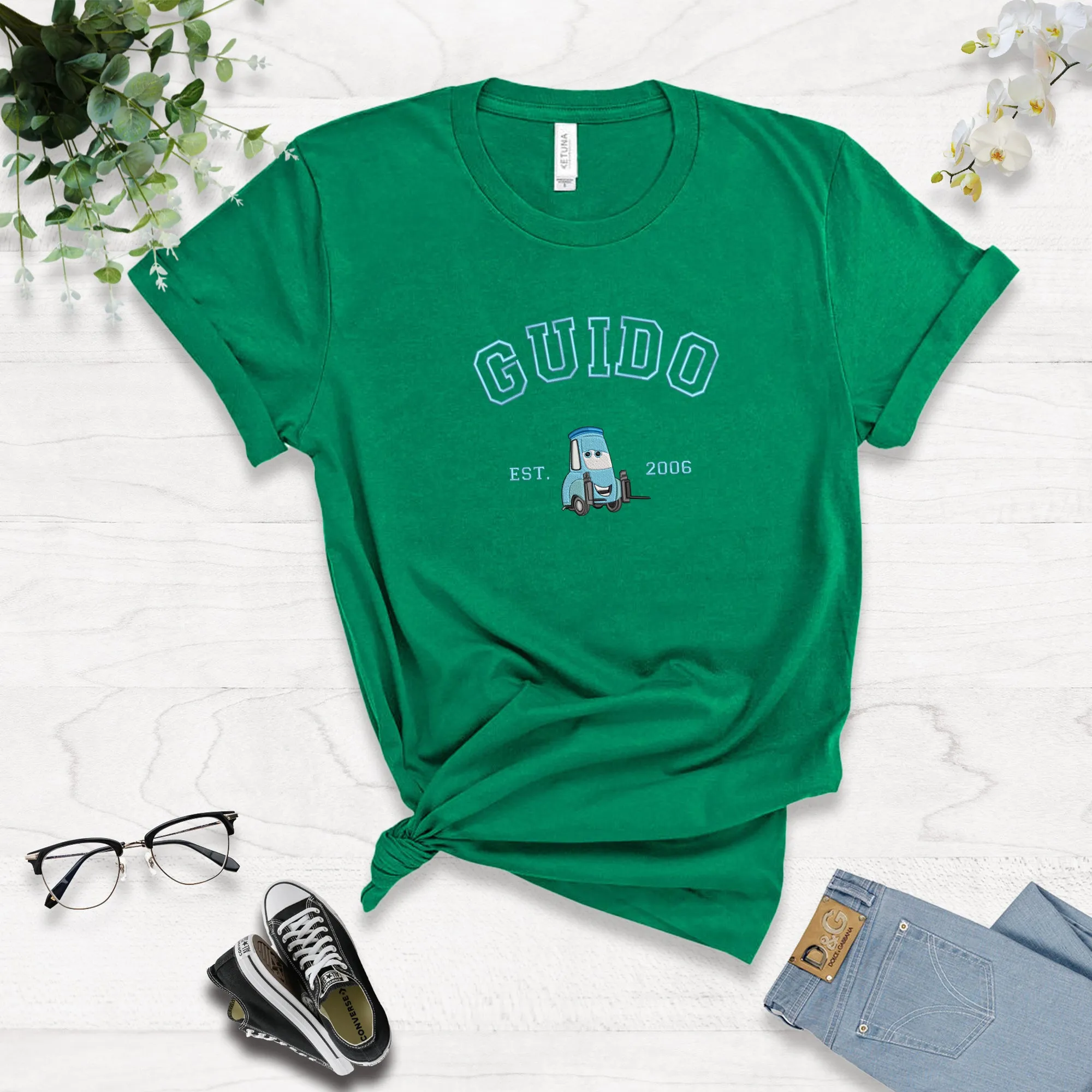 Personalized Disney Guido Embroidered  Toddler T-shirt