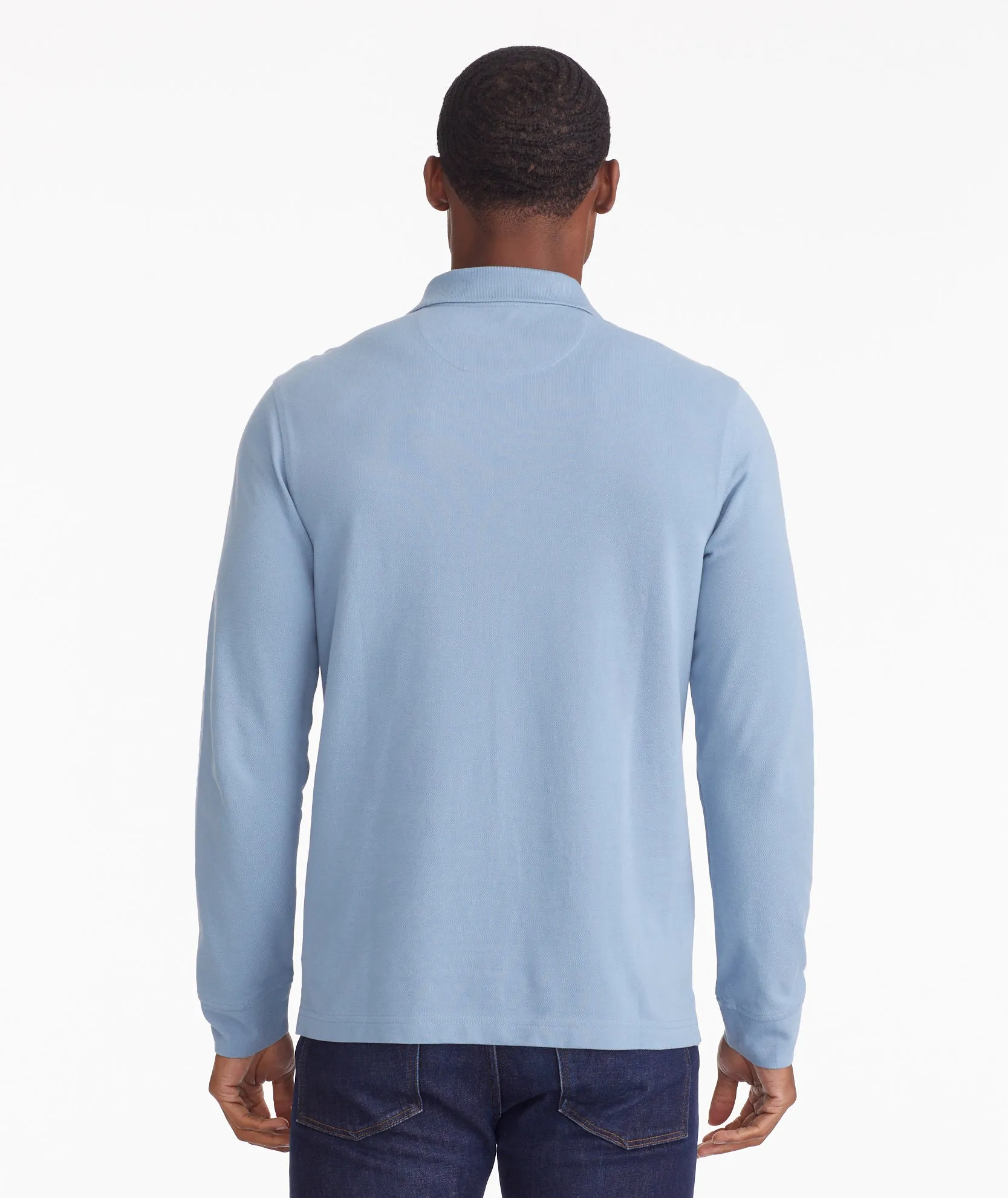Pique Long-Sleeve Polo - FINAL SALE