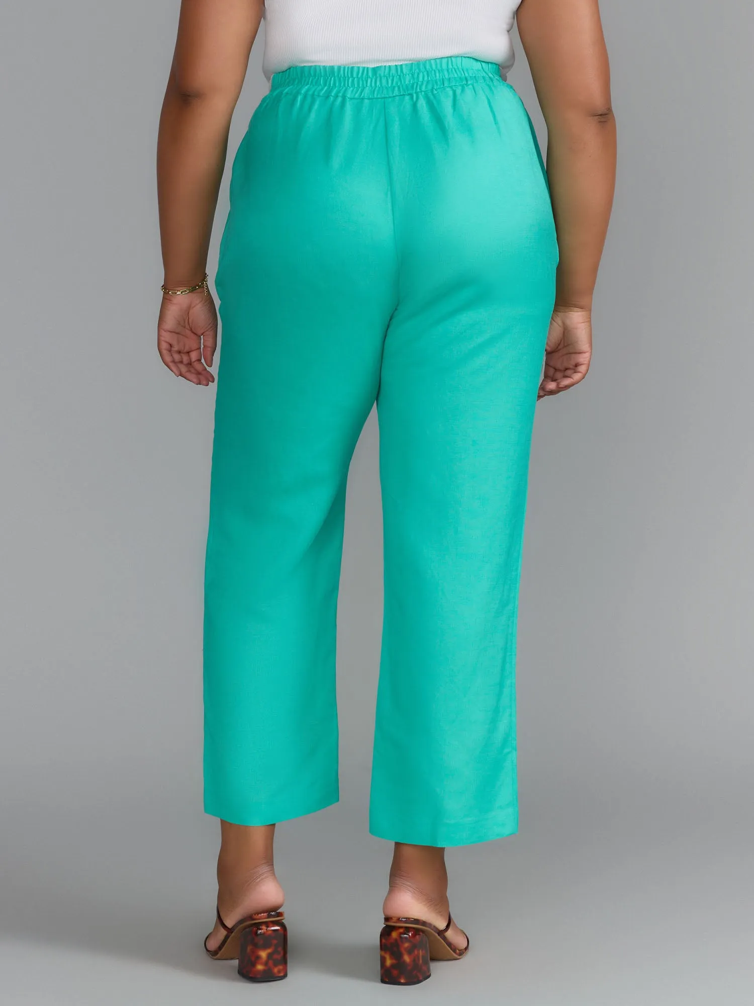 Plus Wide Leg Linen Pant
