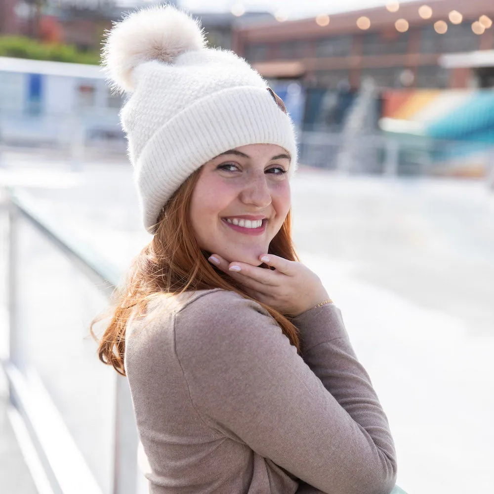 Pom Pom Beanie - Tan