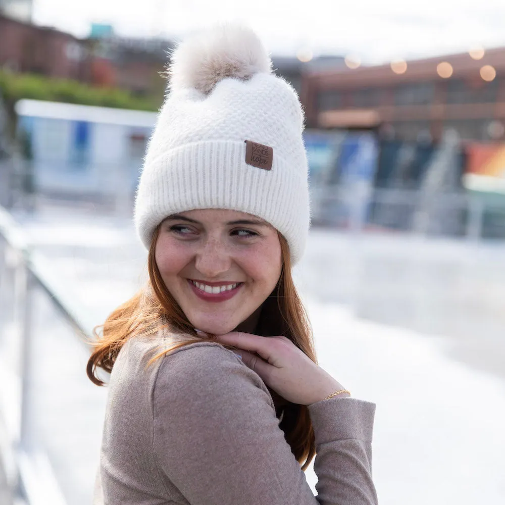Pom Pom Beanie - Tan