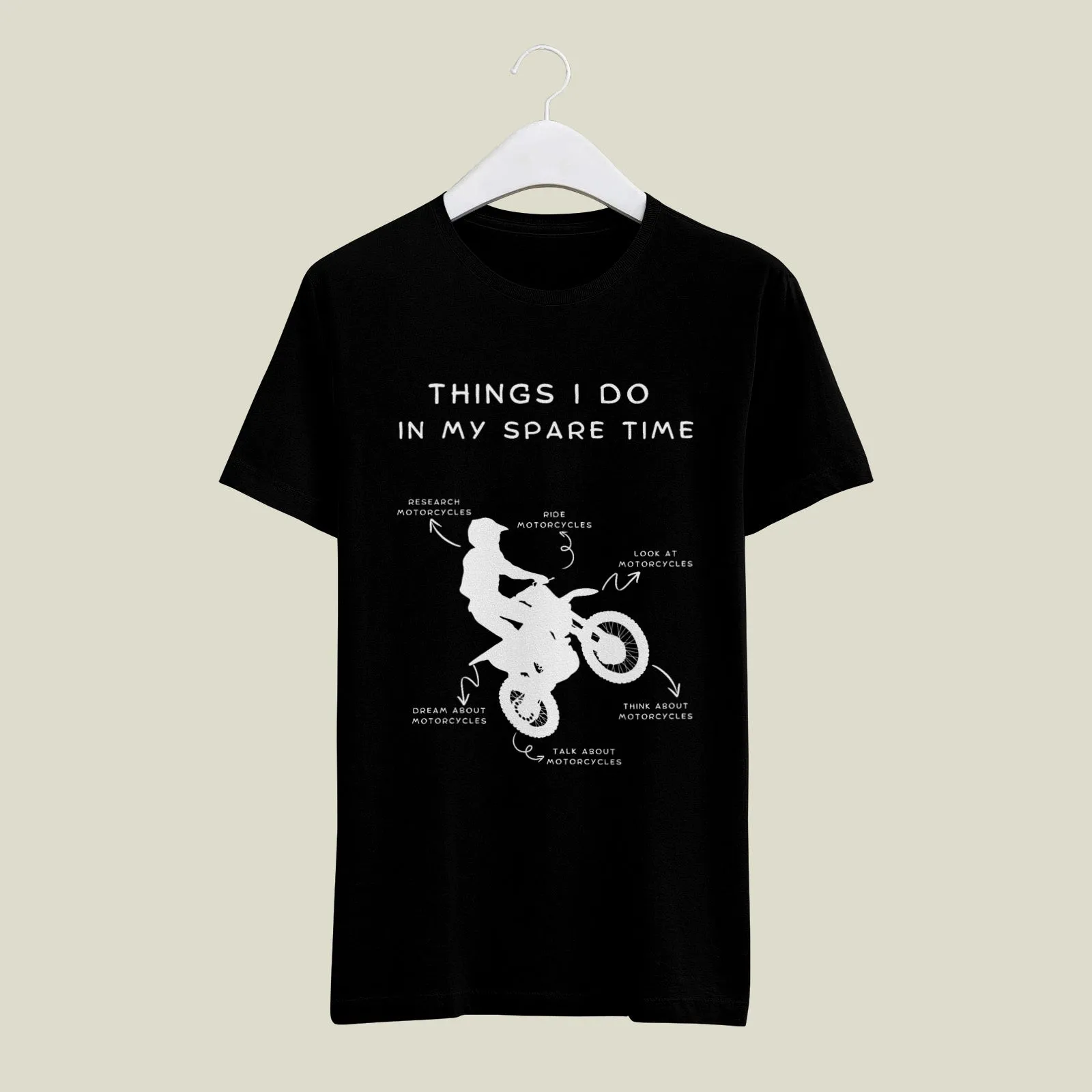 "Things I Do In My Spare Time" Unisex Biker Graphic T-Shirt | Soft Cotton, Bold Designs, Comfortable Fit