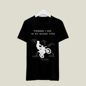 "Things I Do In My Spare Time" Unisex Biker Graphic T-Shirt | Soft Cotton, Bold Designs, Comfortable Fit