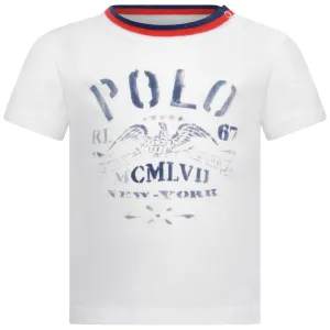 Ralph Lauren Boys White Cotton Jersey Short Sleeve T-Shirt