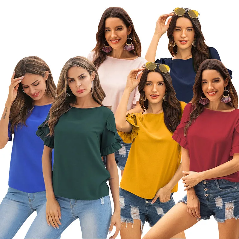 Ruffle Tier Sleeve Blouse