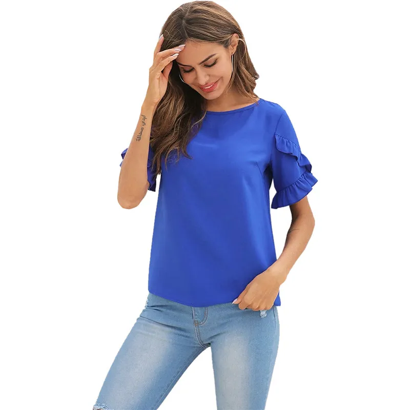 Ruffle Tier Sleeve Blouse