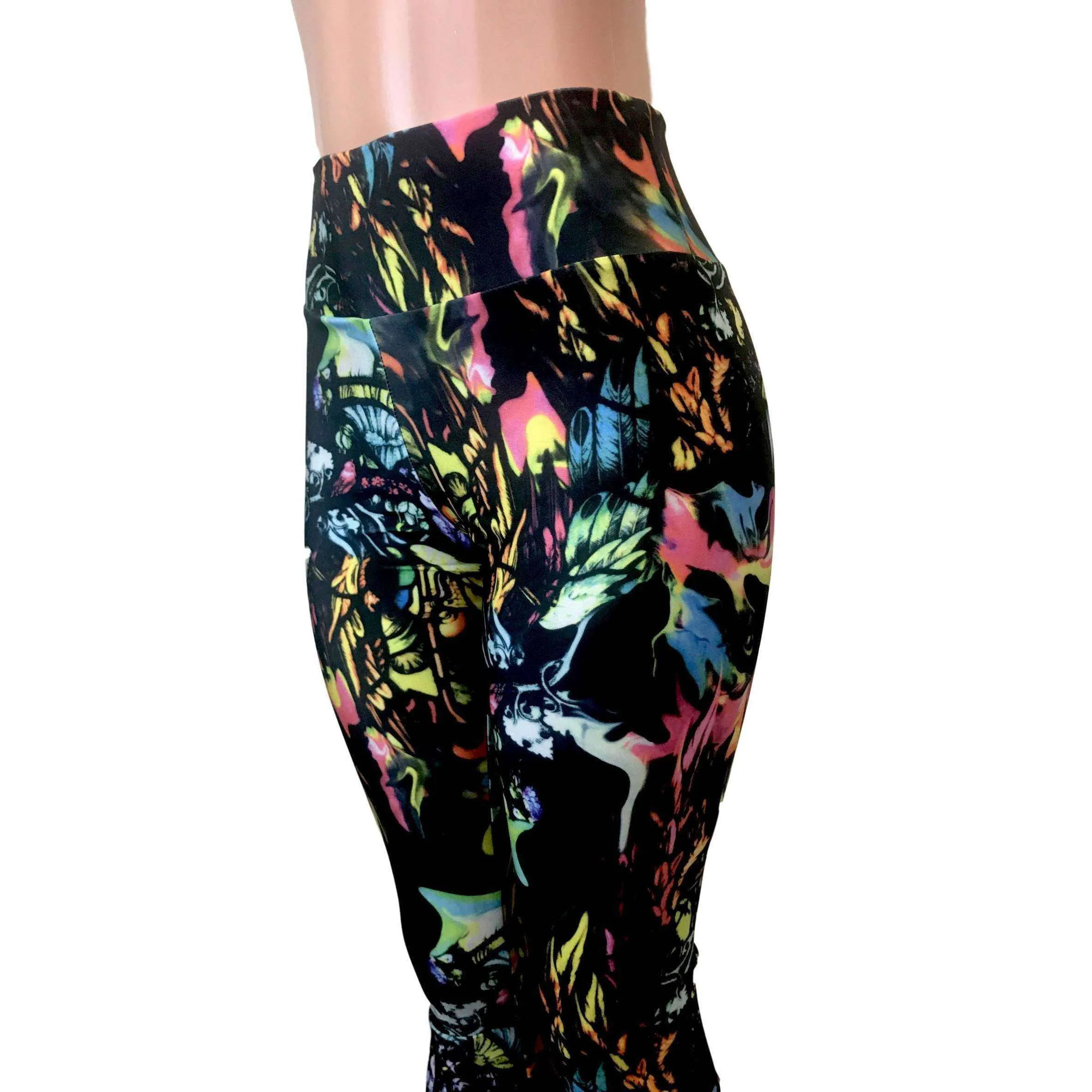 SALE - High Waist Bell Bottoms - Acid Wash - SMALL Only