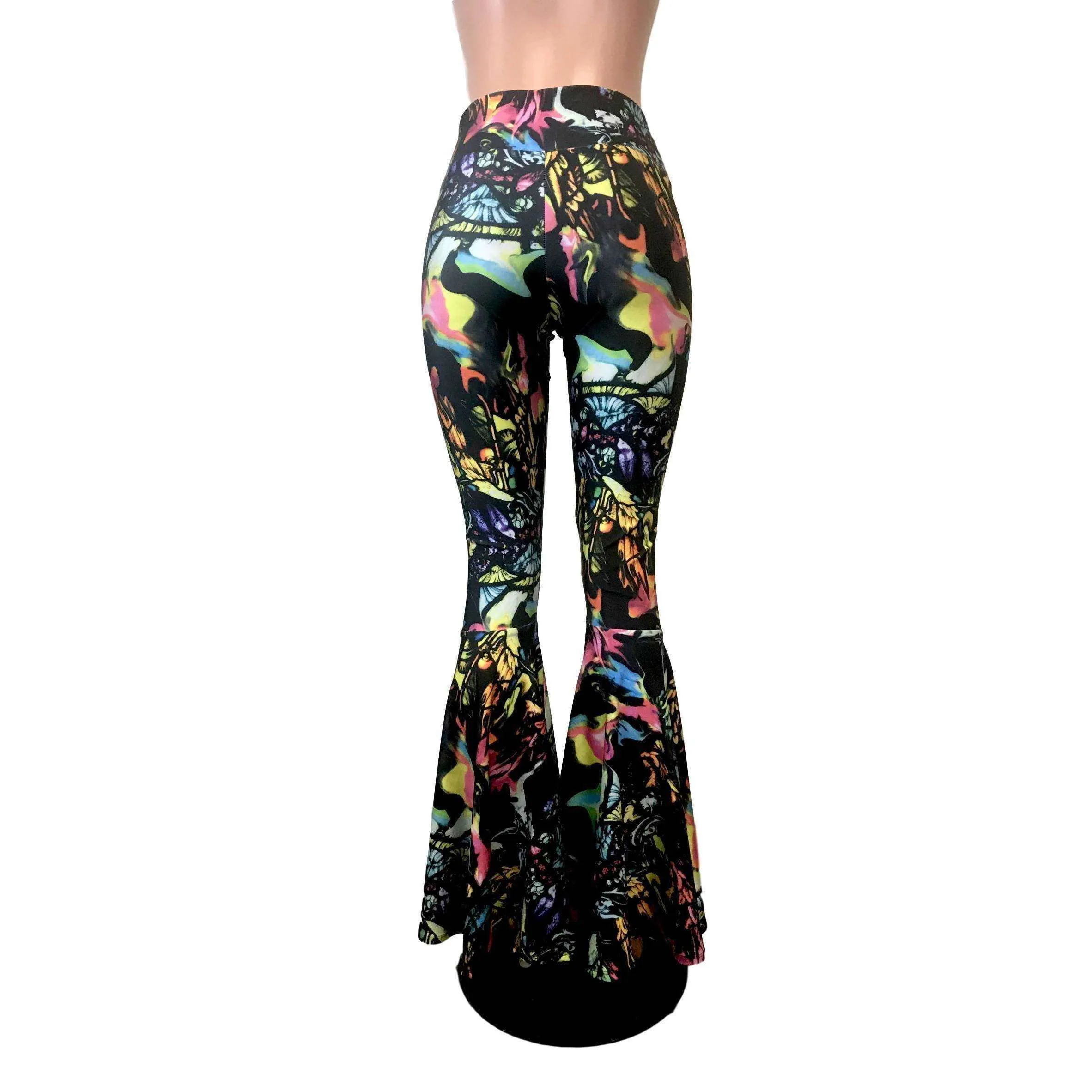 SALE - High Waist Bell Bottoms - Acid Wash - SMALL Only