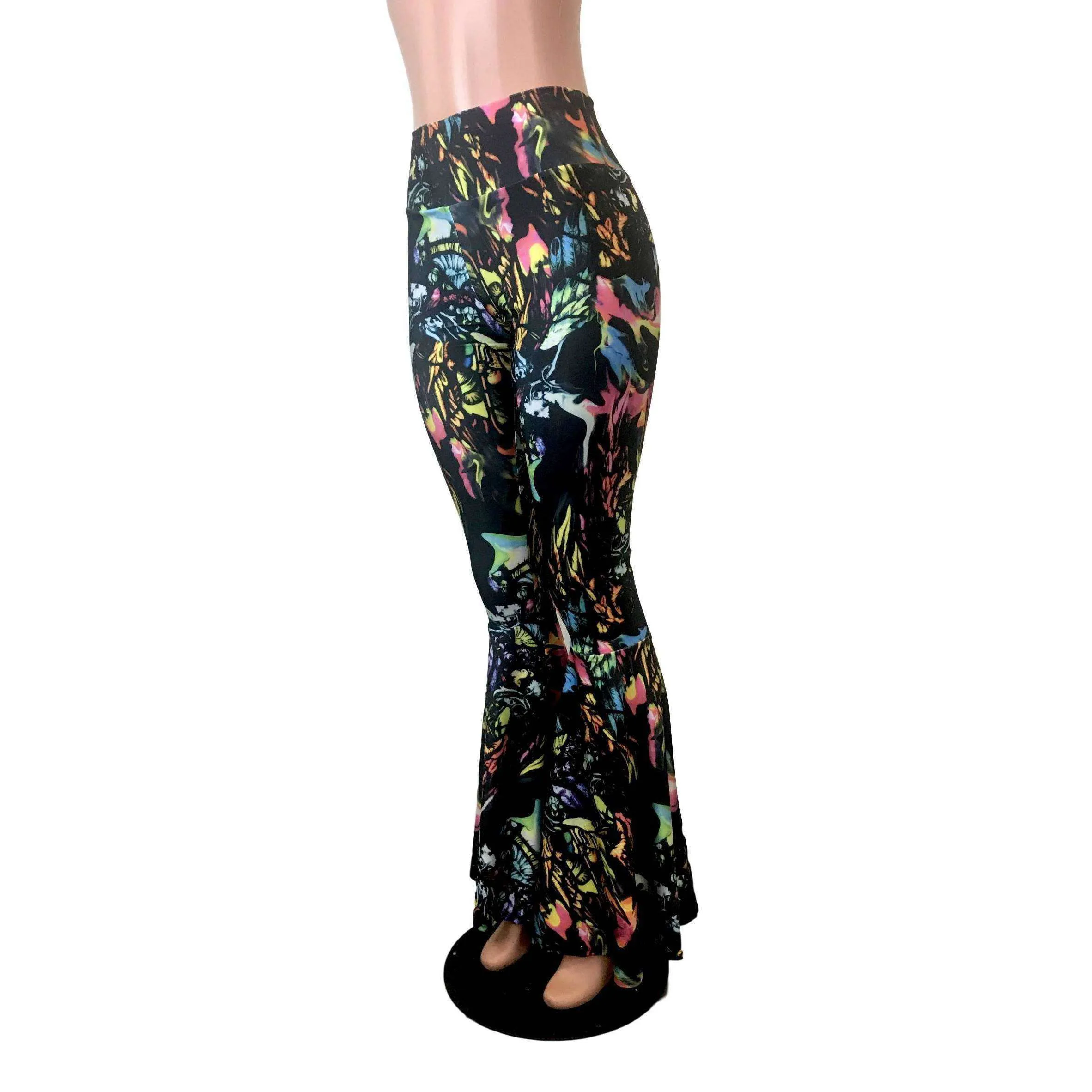 SALE - High Waist Bell Bottoms - Acid Wash - SMALL Only