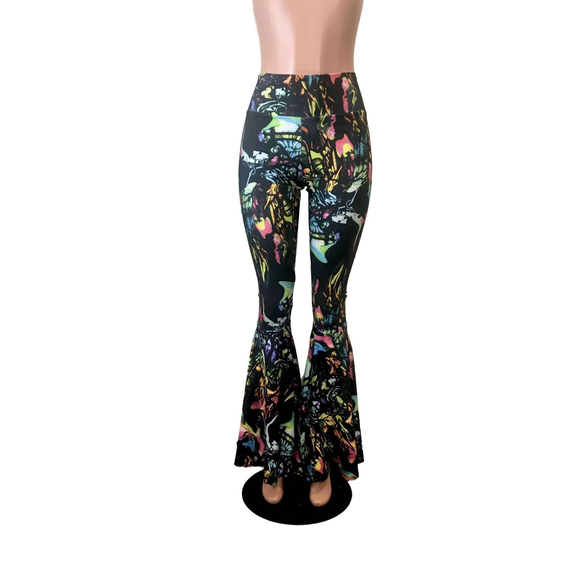 SALE - High Waist Bell Bottoms - Acid Wash - SMALL Only