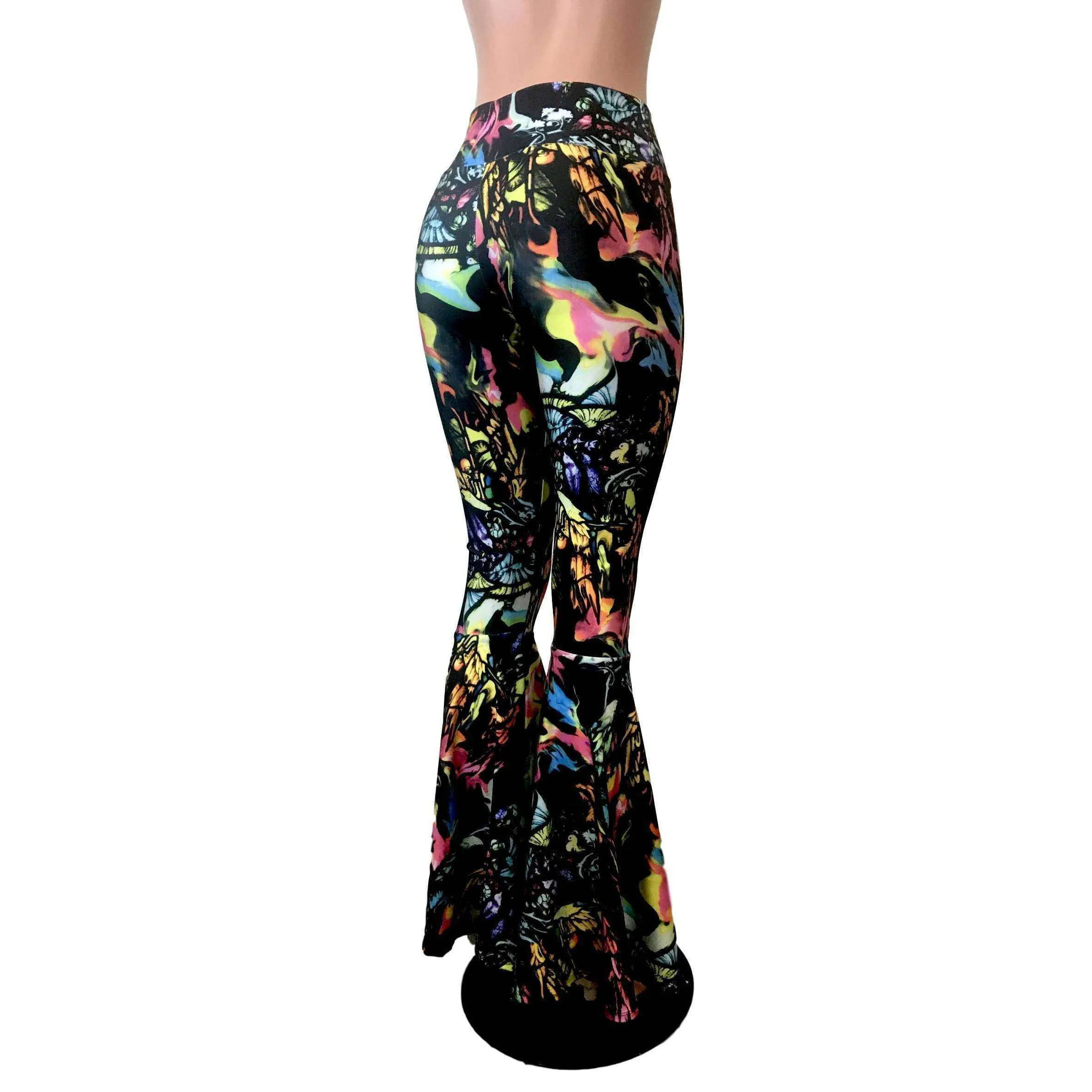 SALE - High Waist Bell Bottoms - Acid Wash - SMALL Only