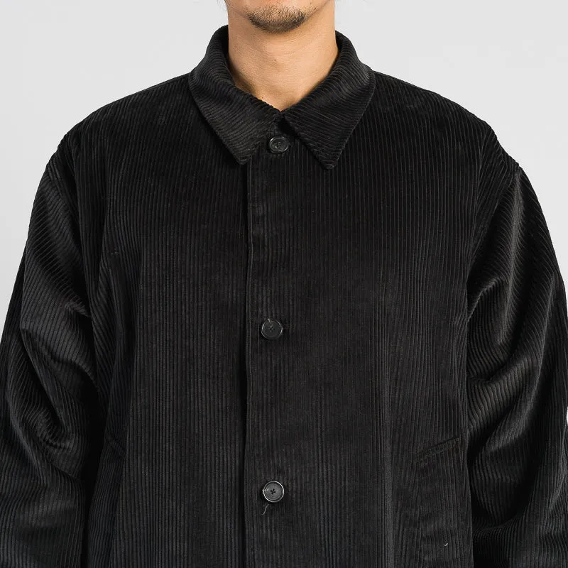 Shelby Trench Coat - Black Corduroy