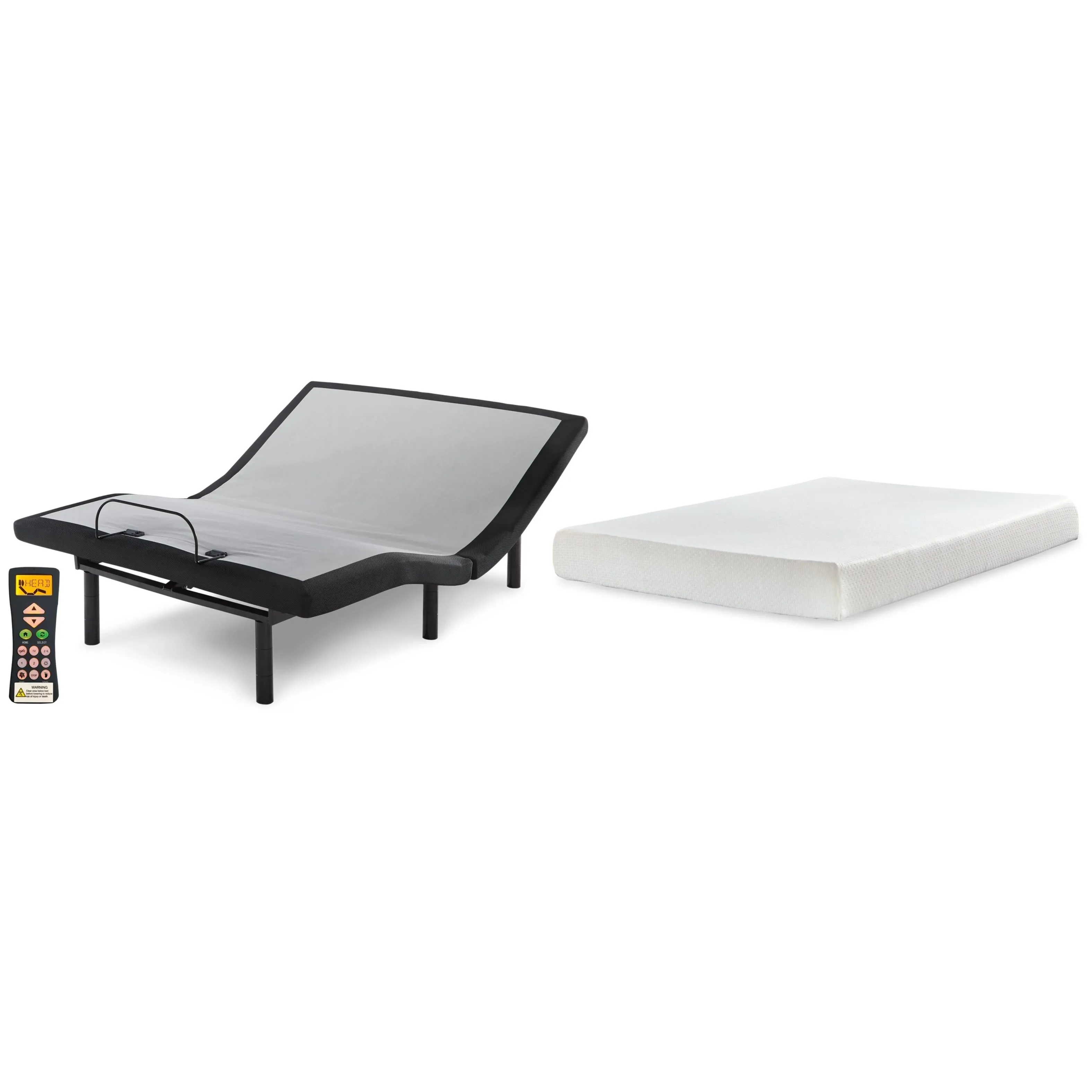 Sierra Sleep Chime 8 Inch Memory Foam M726M1 King Mattress and Adjustable Base