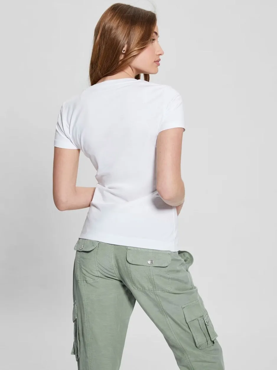 Ss Cn Triangle Flower Tee - Wit