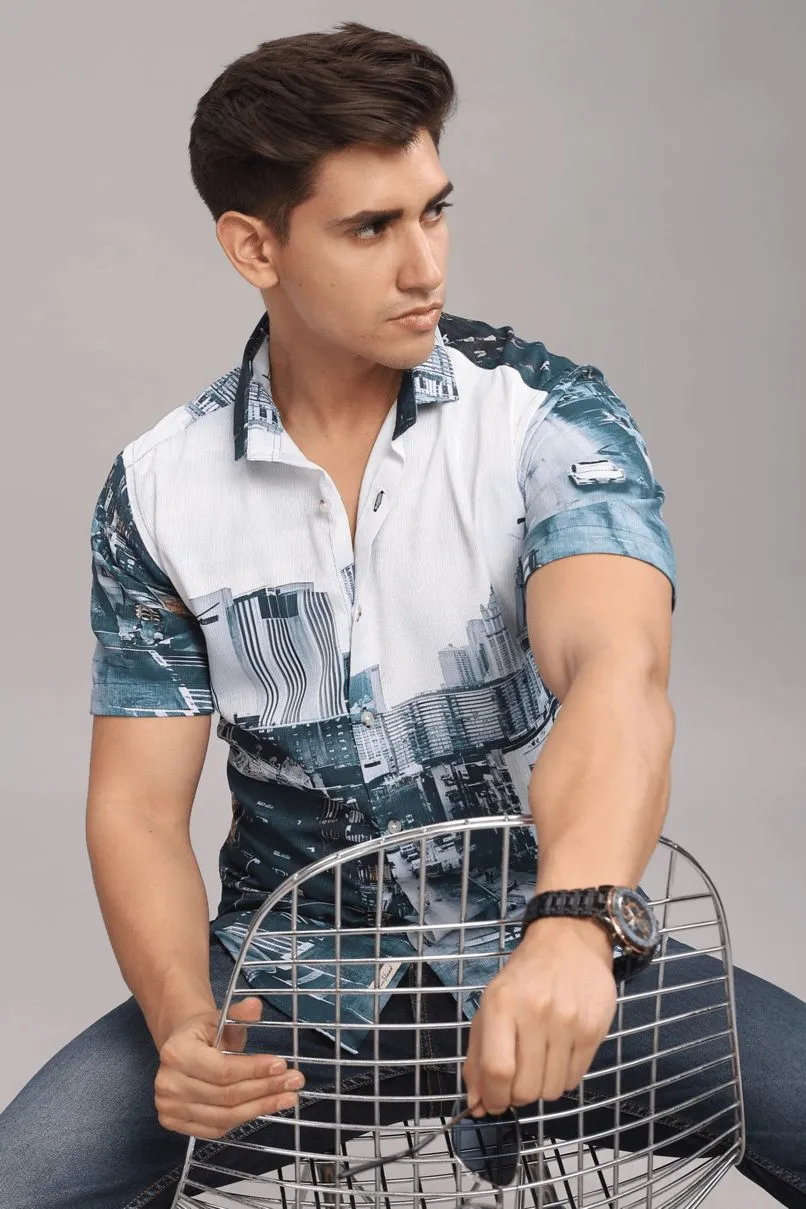Street view Printed Shirt - Half - Wrinkle Free