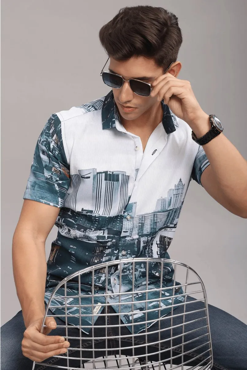 Street view Printed Shirt - Half - Wrinkle Free