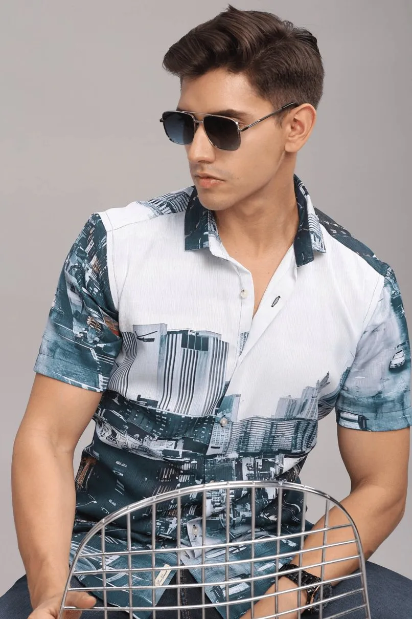 Street view Printed Shirt - Half - Wrinkle Free