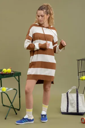 STRIPED MINI KNIT DRESS