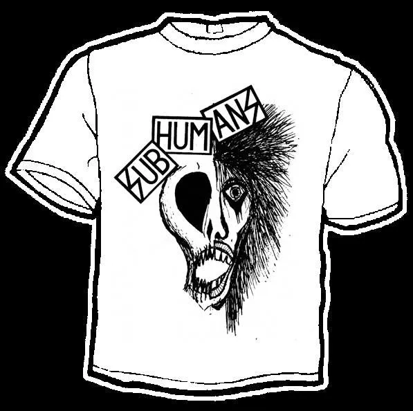 SUBHUMANS HALF SKULL shirt