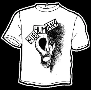 SUBHUMANS HALF SKULL shirt