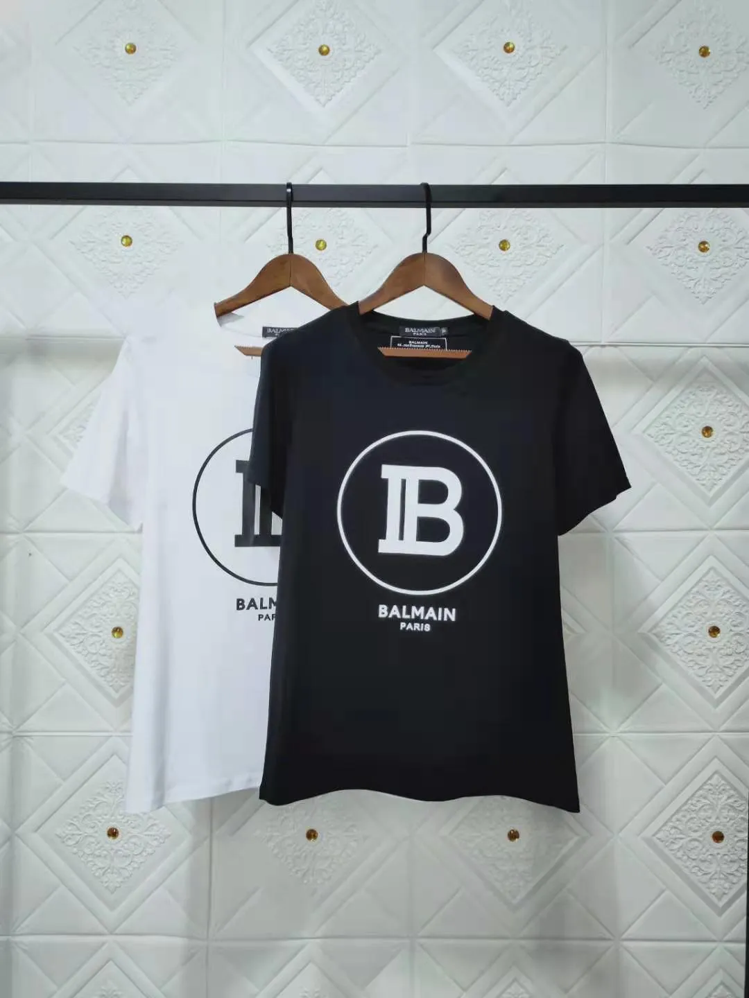 T Shirt Balmain Spring/Summer Printed Letter Cotton Short Sleeve Loose-Fitting Casual T-shirt